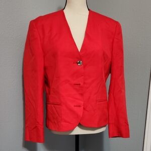 AUSTIN REED of Regent Street Red Women's 100% Silk Blazer Sz 8
